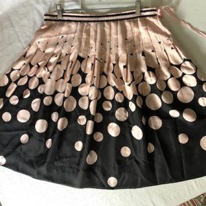 Silk Circle Skirt Fun Pink Black Size 12